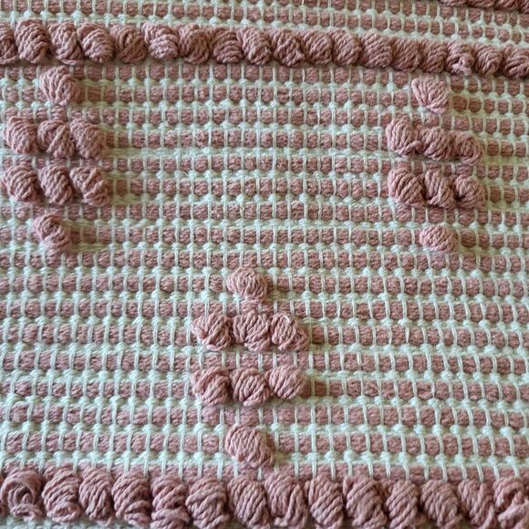 Shade & Shore Pink Beige Woven Fringe Tote Bag Boho Beach Travel Shoulder Purse - Picture 5 of 5